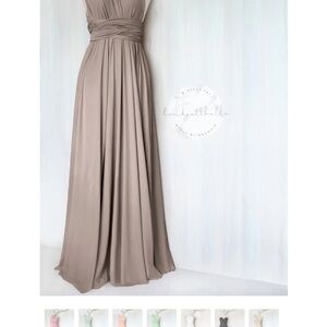 Chic Taupe Maxi Dress - Multi Way